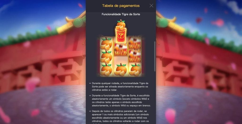 fortune tiger funcionalidade