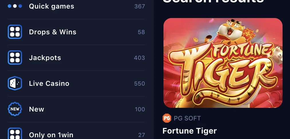 1Win Fortune Tiger Jogar